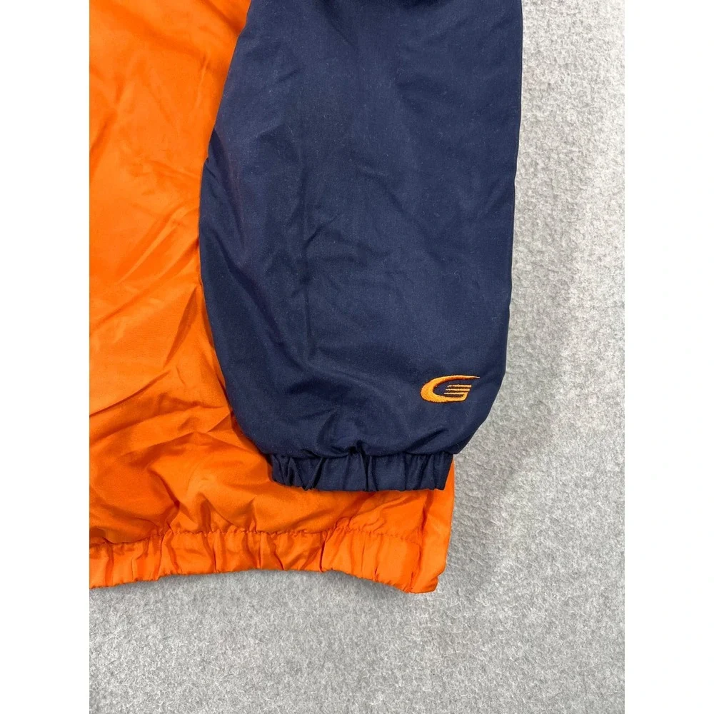 University Of Illinois Pullover Mens XL Orange Side Zip Lined 58 Sports
